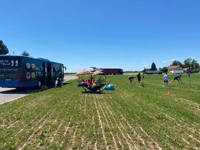 Unser Haltestelle Bus Aying in Action